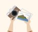 Illustration of a camera and photographs
